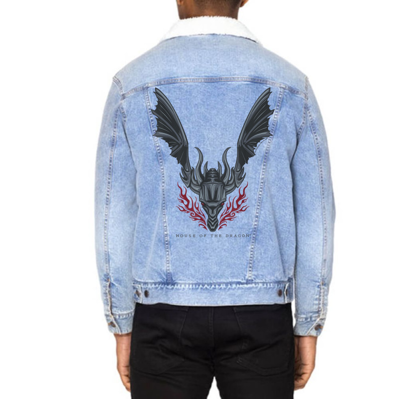 House Of The Dragon Flames In Flight T Shirt Unisex Sherpa-lined Denim Jacket | Artistshot