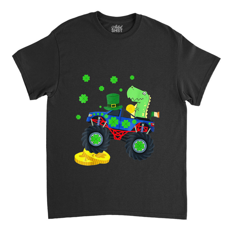 Dinosaur St Patrick's Day Monster Truck Irish Classic T-shirt | Artistshot