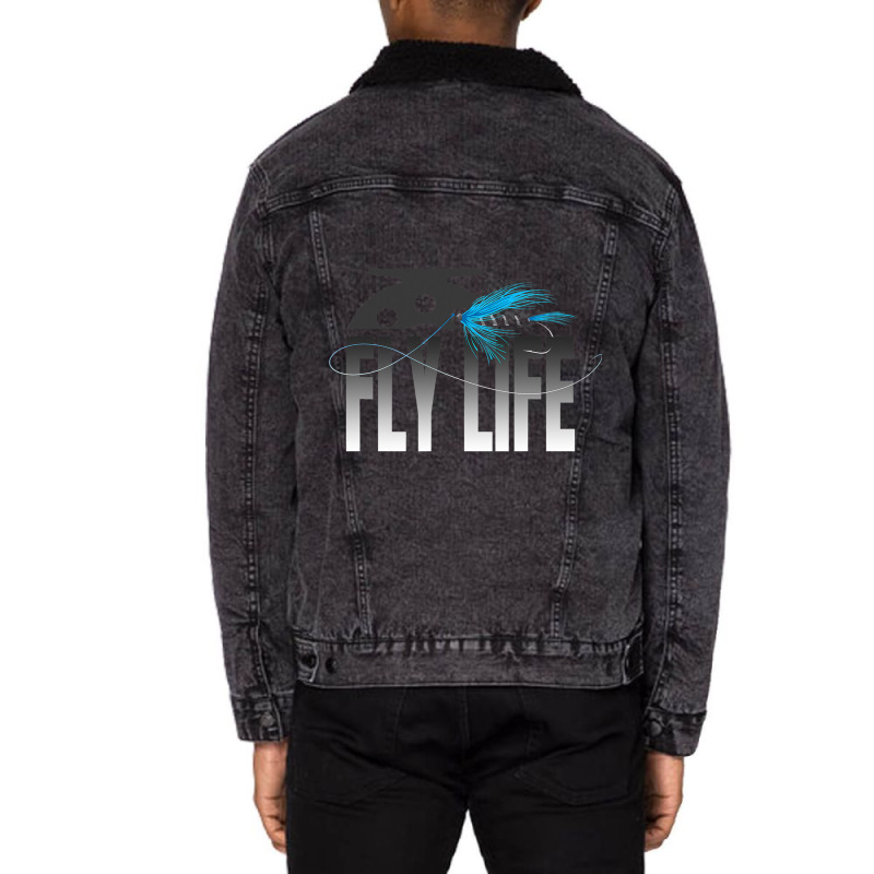 Fly Fishing Fly Life Fly Fisherman Unisex Sherpa-lined Denim Jacket | Artistshot