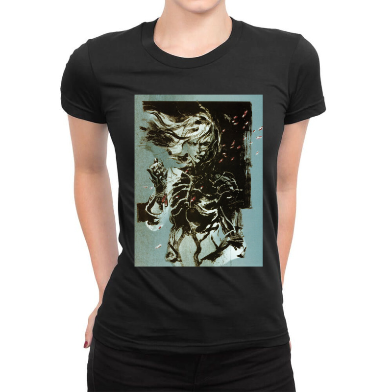 Metal Gear Solid Dark Ladies Fitted T-Shirt by CHARLOTTELYNNTAYLOR | Artistshot