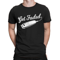 Vintage Distressed Barber  - Get Faded Script Tail T-shirt | Artistshot