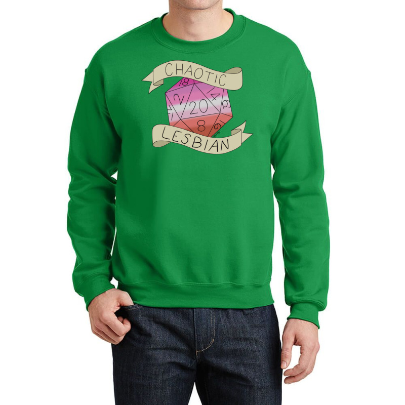 Chaotic Lesbian D20 Crewneck Sweatshirt by filesphomp | Artistshot