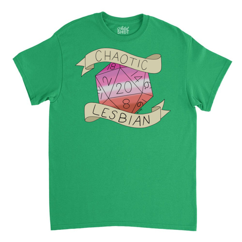 Chaotic Lesbian D20 Classic T-shirt by filesphomp | Artistshot