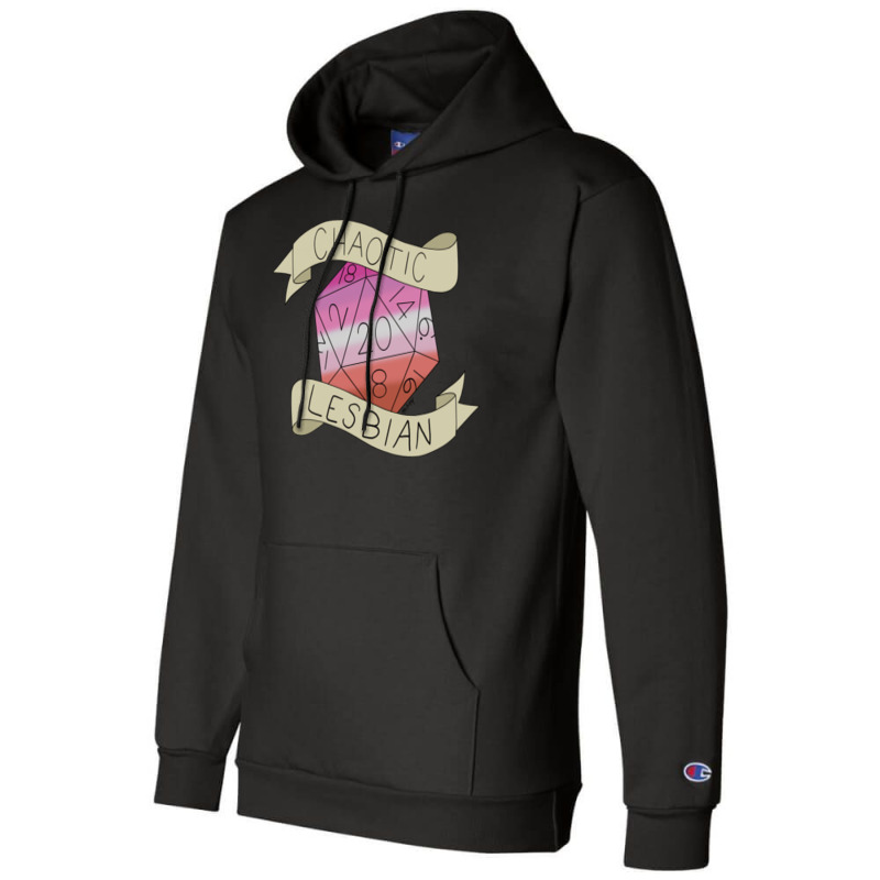 Chaotic Lesbian D20 Champion Hoodie by filesphomp | Artistshot