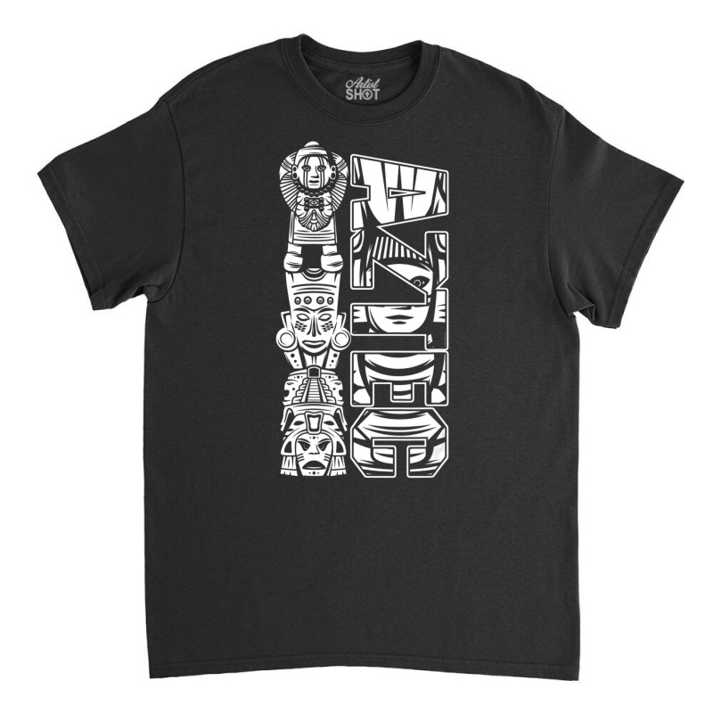 Aztec Ancient Ethnic Nation Symbol People Archeolo Classic T-shirt by yucalsye | Artistshot