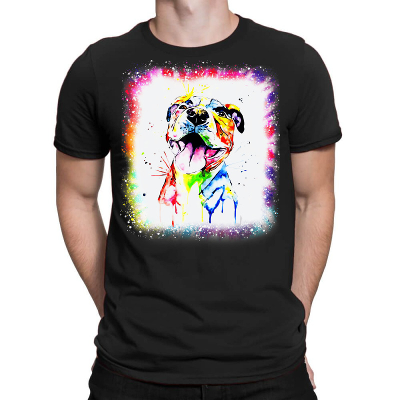 Pit Bull Terrier Dog, Dad Mom Boy Girl Tie Dye Ble T-Shirt by africaka | Artistshot