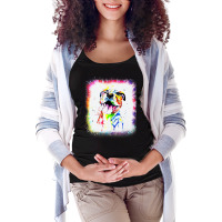 Pit Bull Terrier Dog, Dad Mom Boy Girl Tie Dye Ble Maternity Scoop Neck T-shirt | Artistshot