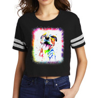 Pit Bull Terrier Dog, Dad Mom Boy Girl Tie Dye Ble Scorecard Crop Tee | Artistshot