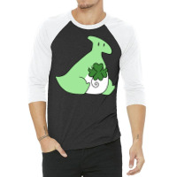 Lucky Green Hadrosaurus 3/4 Sleeve Shirt | Artistshot