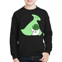 Lucky Green Hadrosaurus Youth Sweatshirt | Artistshot