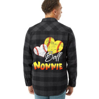 Funny Ball Nonnie Softball Baseball Gifts T Shirt Flannel Shirt | Artistshot