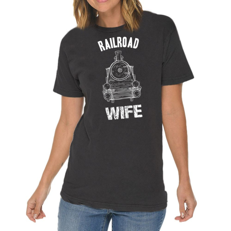 Womens Railroad Wife   Model Railroad Train T Shir Vintage T-shirt | Artistshot