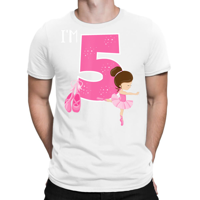 Girl's 5 Year Old Ballerina 5th Birthday Party Bal T-shirt | Artistshot