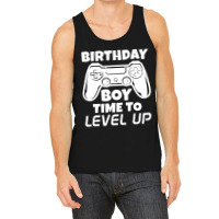 Gamer Gift Idea Birthday Boy Time To Level Up Vide Tank Top | Artistshot