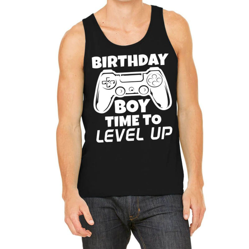 Gamer Gift Idea Birthday Boy Time To Level Up Vide Tank Top | Artistshot