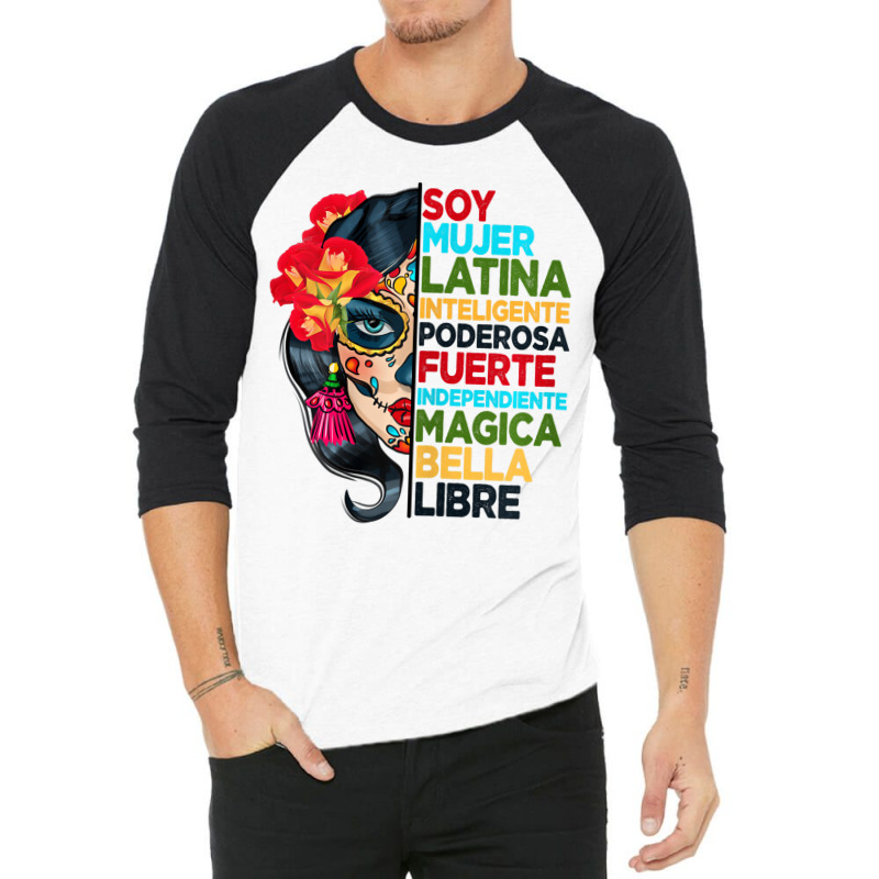 Womens Soy Mujer Latina Tee Poderosa Magica Bella 3/4 Sleeve Shirt by terrilyn | Artistshot