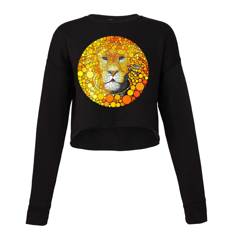 Polka Dot Lion International Dot Day Boys Kids Men Cropped Sweater by africaka | Artistshot