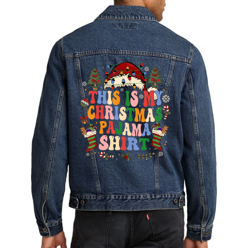 This Is My Christmas Retro Funny Santa Xmas Men Wo Men Denim Jacket | Artistshot