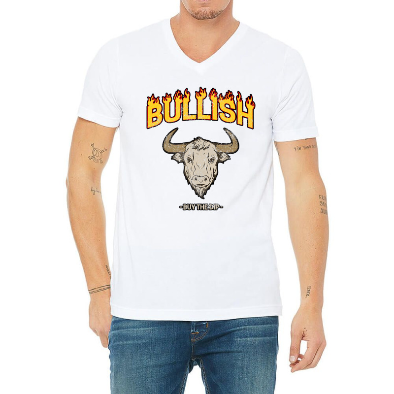 Bullish Day Trader Buy The Dip Vintage Stock Marke V-neck Tee | Artistshot