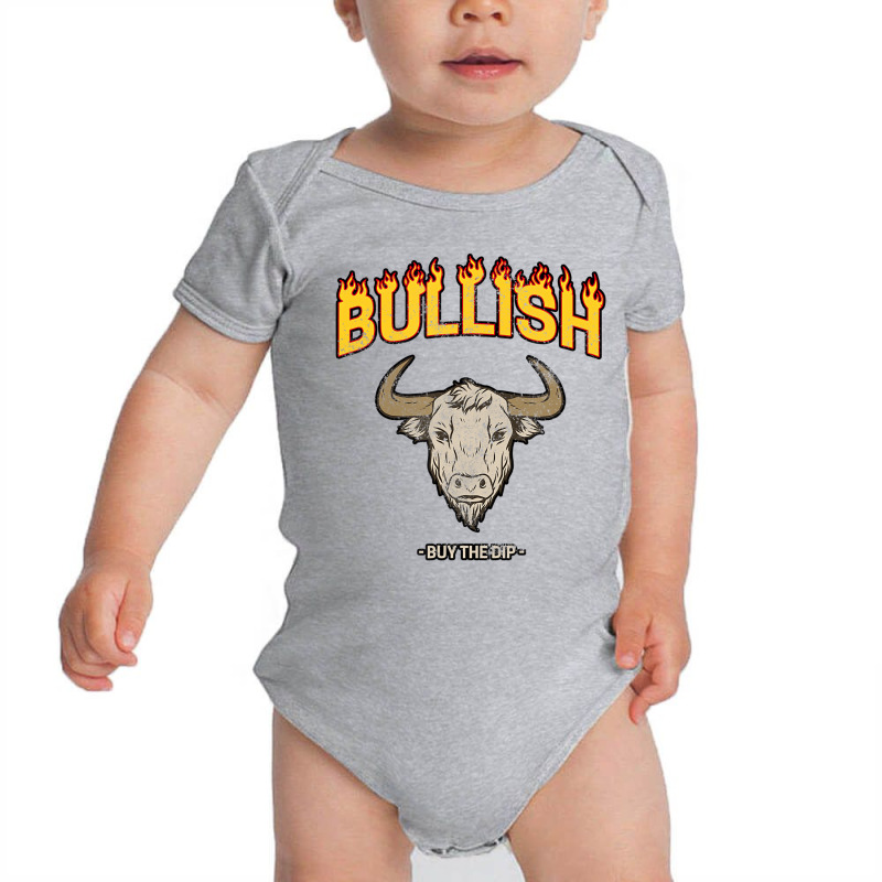 Bullish Day Trader Buy The Dip Vintage Stock Marke Baby Bodysuit | Artistshot