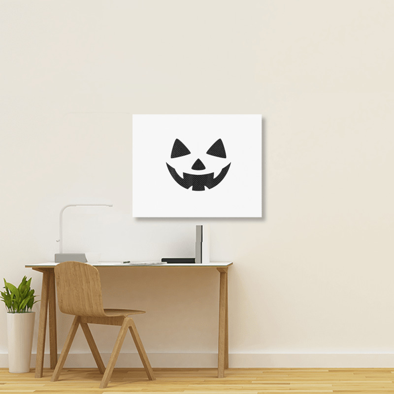 Men's Women's Pumpkin Monster Face Halloween Costu Landscape Canvas Print | Artistshot