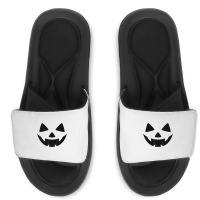 Men's Women's Pumpkin Monster Face Halloween Costu Slide Sandal | Artistshot