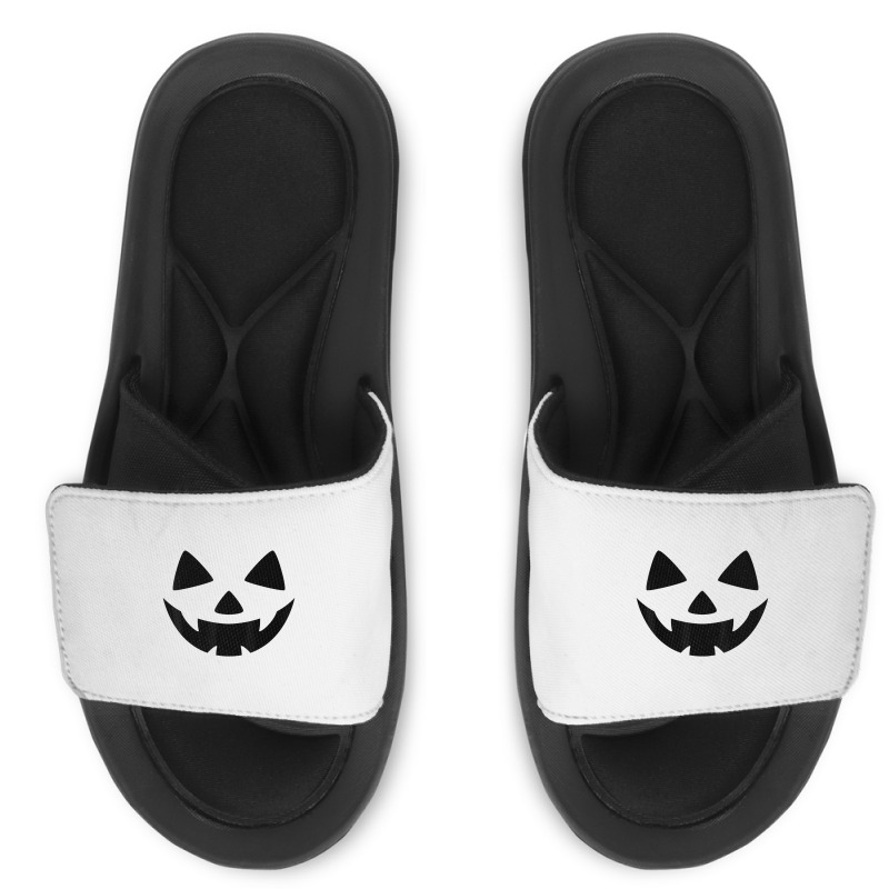 Men's Women's Pumpkin Monster Face Halloween Costu Slide Sandal | Artistshot