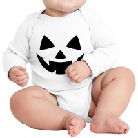 Men's Women's Pumpkin Monster Face Halloween Costu Long Sleeve Baby Bodysuit | Artistshot