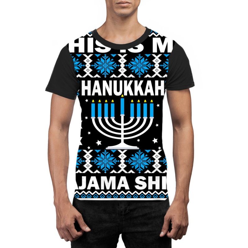 This Is My Hanukkah Pajama Shirt Ugly Pajamas For Graphic T-shirt | Artistshot