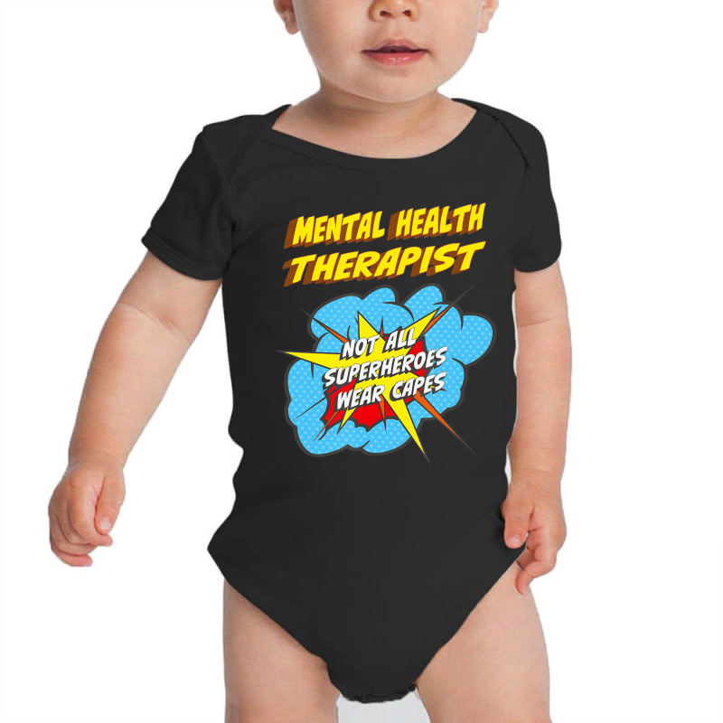 Mental Health Therapist Funny Superhero Job T Shir Baby Bodysuit | Artistshot