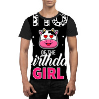 Tio Of The Birthday For Girl Cow Farm Birthday T S Graphic T-shirt | Artistshot