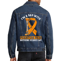 Fake Limb Leg Prosthetic Dad And Limb Loss Awarene Men Denim Jacket | Artistshot