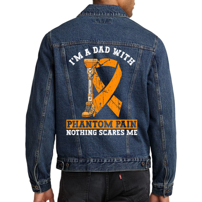 Fake Limb Leg Prosthetic Dad And Limb Loss Awarene Men Denim Jacket by galloywa | Artistshot