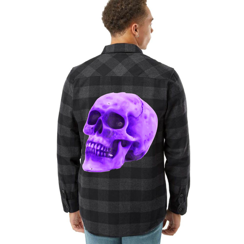 Purple Skull Biker T Shirt Flannel Shirt by voutsro | Artistshot