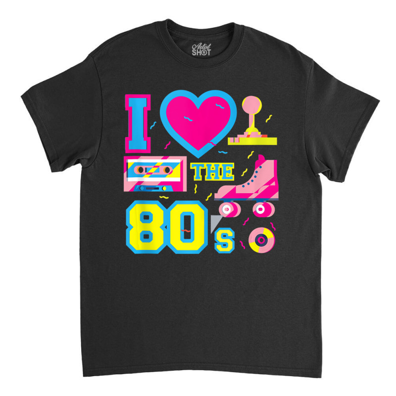 I Love Heart The 80's   Retro Vintage Vaporwave Co Classic T-shirt | Artistshot