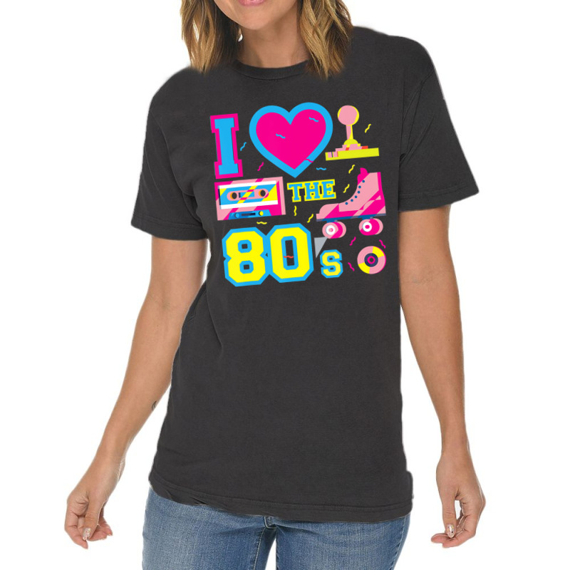 I Love Heart The 80's   Retro Vintage Vaporwave Co Vintage T-shirt | Artistshot