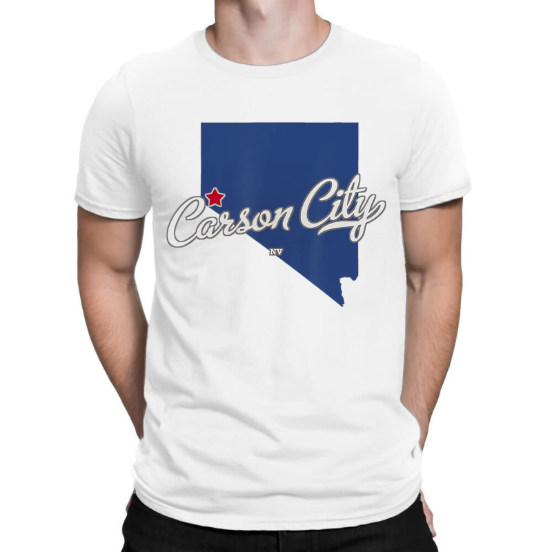 Carson City Nevada Nv Map T Shirt T-shirt | Artistshot