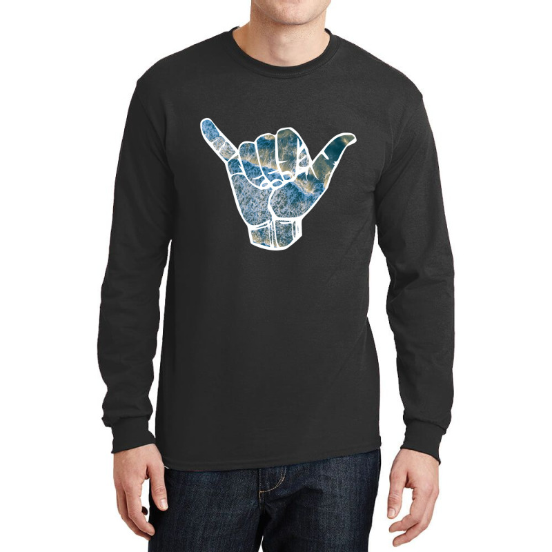 Hang Loose Surfing Shaka Hand Beach Waves Gift For Long Sleeve Shirts | Artistshot