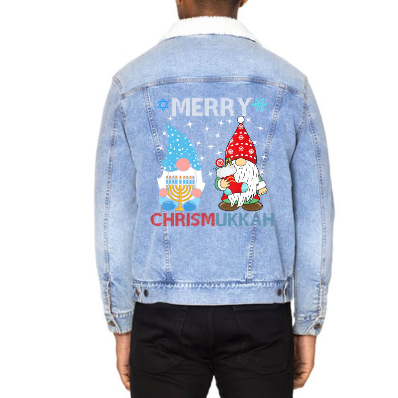 Merry Chrismukkah Funny Gnomes T Shirt Unisex Sherpa-lined Denim Jacket | Artistshot