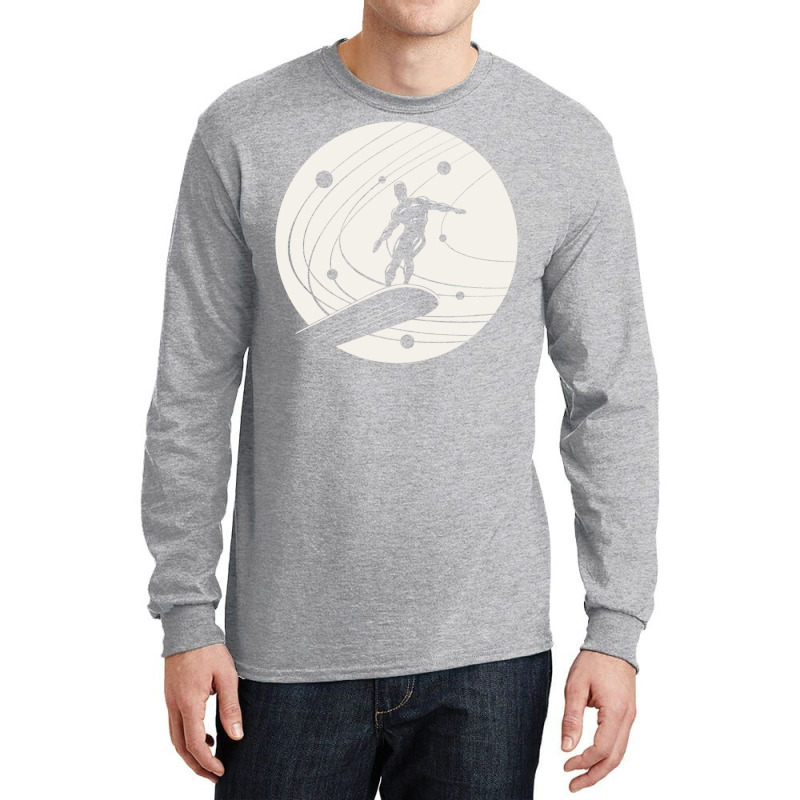 Silver Surfer Minimalist White Long Sleeve Shirts by alchaobpsr | Artistshot