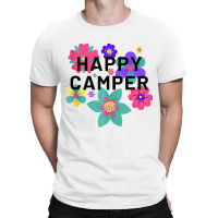 Happy Camper Floral Layering Flowers Camping Tee F T-shirt | Artistshot