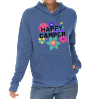 Happy Camper Floral Layering Flowers Camping Tee F Lightweight Hoodie | Artistshot