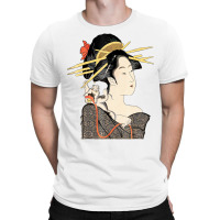 T Shirt, Edo Period Japan, Geisha Portrait With Ca T-shirt | Artistshot