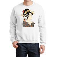 T Shirt, Edo Period Japan, Geisha Portrait With Ca Crewneck Sweatshirt | Artistshot