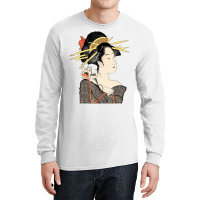 T Shirt, Edo Period Japan, Geisha Portrait With Ca Long Sleeve Shirts | Artistshot