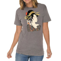 T Shirt, Edo Period Japan, Geisha Portrait With Ca Vintage T-shirt | Artistshot