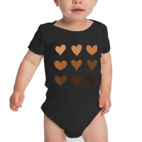 Melanin Skin Tone Hearts Be Kind Black History Mon Baby Bodysuit | Artistshot