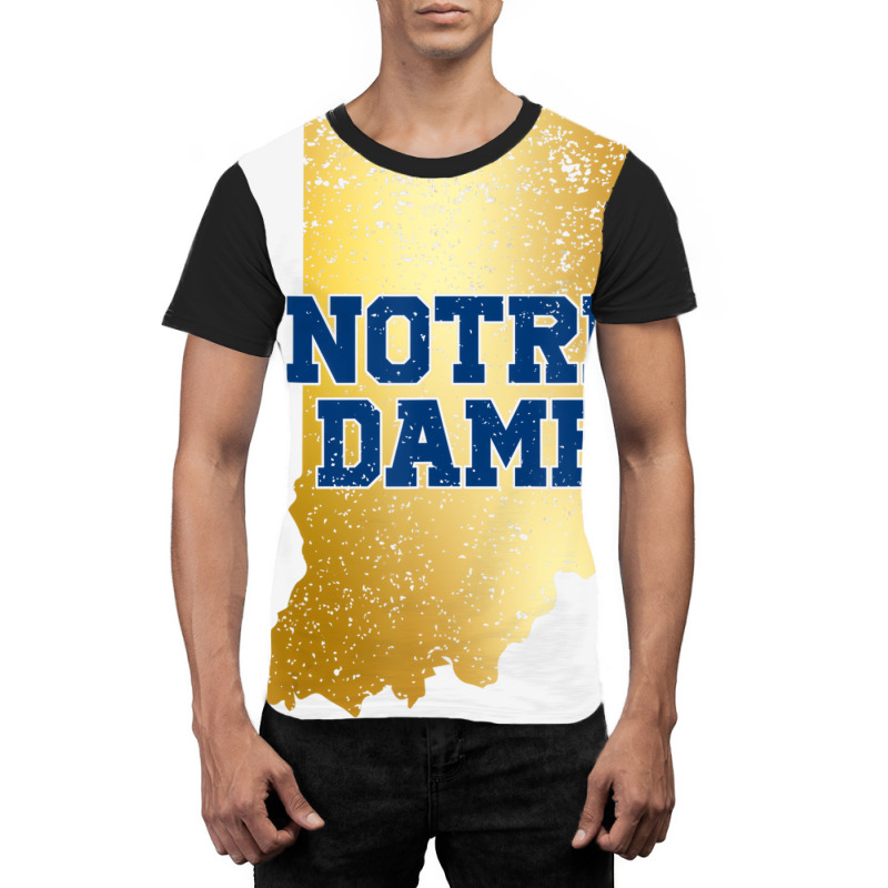 Vintage Notre Dame Shirt Notre Dame Map Women Men Graphic T-shirt | Artistshot