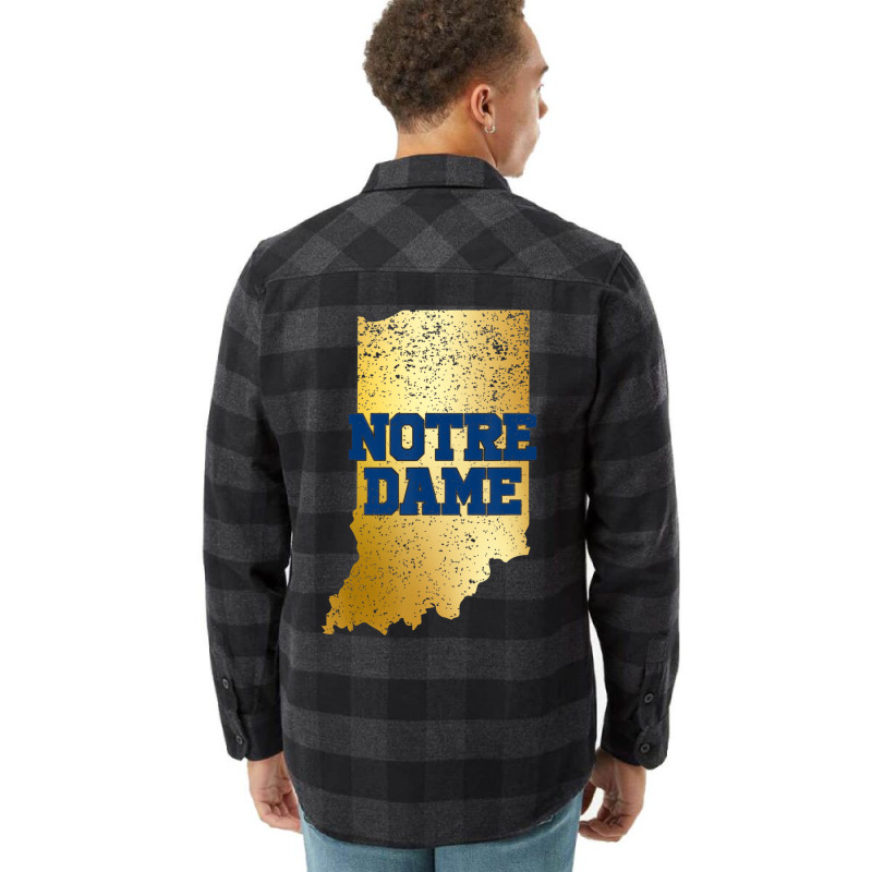 Vintage Notre Dame Shirt Notre Dame Map Women Men Flannel Shirt | Artistshot