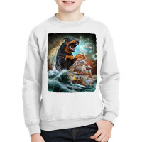 Rottweiler Dog As Kraken Attack A War Ship At High Youth Sweatshirt | Artistshot